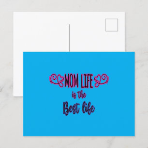 Mam Life is het beste leven Briefkaart