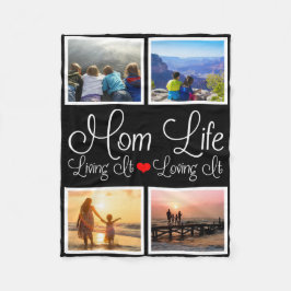 Mam Life | Leven | Zwarte foto van het liefhebben Fleece Deken