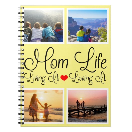 Mam Life Moederdag Yellow Photo Notitieboek (Voorkant)