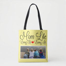 Mam Life Moederdag Yellow Photo Tote Bag