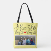 Mam Life Moederdag Yellow Photo Tote Bag (Achterkant)