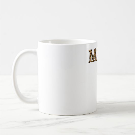 Mam Life Shirt Leopard Cheetah Print, grappige moe Koffiemok (Links)