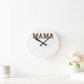 Mam Life Shirt Leopard Cheetah Print, grappige moe Ronde Klok (Huis)