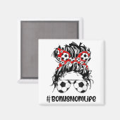 Mam Life Soccer Bonus Mam Moederdag Bun Wo Magneet (Voorkant / Achterkant)