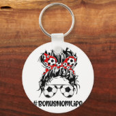 Mam Life Soccer Bonus Mam Moederdag Bun Wo Sleutelhanger (Voorkant)