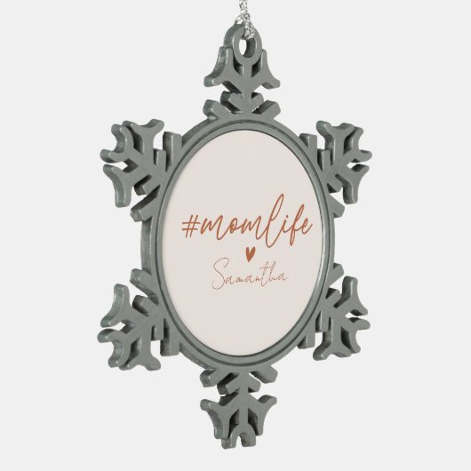 Mam Life Tin Sneeuwvlok Ornament (Links)