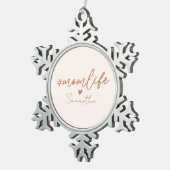 Mam Life Tin Sneeuwvlok Ornament (Rechts)