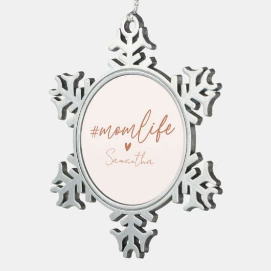 Mam Life Tin Sneeuwvlok Ornament (Rechts)