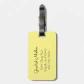 Mam Life Yellow Bagagelabel (Achterkant verticaal)