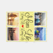 Mam Life Yellow Photo Fleece Deken (Voorkant (Horizontaal))