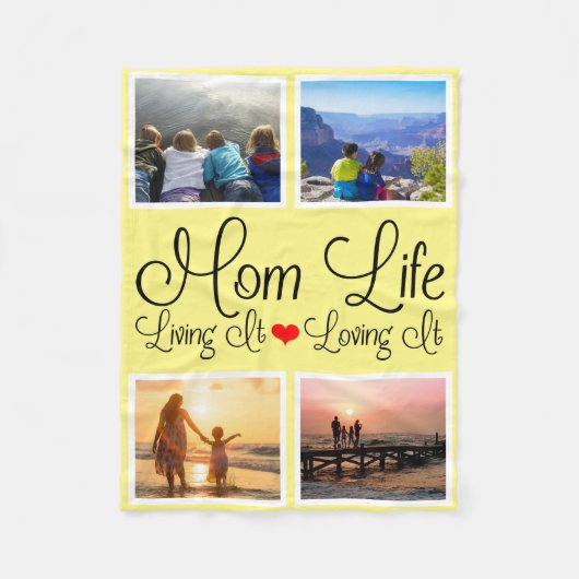 Mam Life Yellow Photo Fleece Deken (Voorkant)