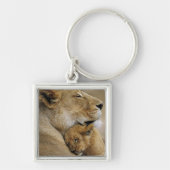 Mam Lion en Baby Cub Sleutelhanger (Voorkant)