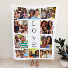 Mam Love 10 Photo Collage Sherpa Deken