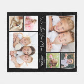 Mam Love Foto Persoonlijk Zwart Fleece Deken (Voorkant (Horizontaal))