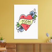 Mam Love Heart Canvas Afdruk (Insitu (Woonkamer))
