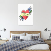Mam Love Heart Canvas Afdruk (Insitu (Slaapkamer))