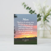 Mam Love Letter Beauful Sunset Moederdag Briefkaart (Staand voorkant)