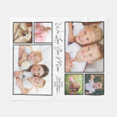 Mam Love You Fotocollage Fleece Deken (Voorkant (Horizontaal))