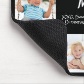 Mam Love You Fotocollage Zwart Muismat (Hoek)