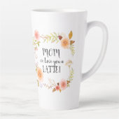 Mam Love You LATTE Waterverf Floral in Foliage Latte Mok (Rechts)