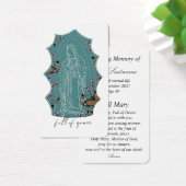 Mam Maagd Maagd Maria in Memory Prayer Kaart (Bureau)