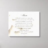 Mam / Mam gedicht Canvas Afdruk (Voorkant)