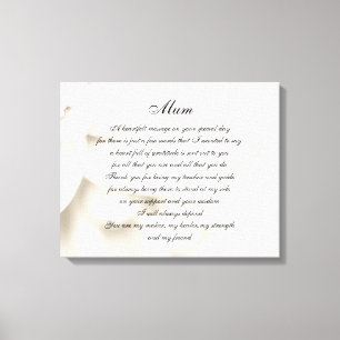 Mam/Mam-gedicht Canvas Afdruk