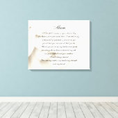 Mam / Mam gedicht Canvas Afdruk (Insitu (Houten vloer))