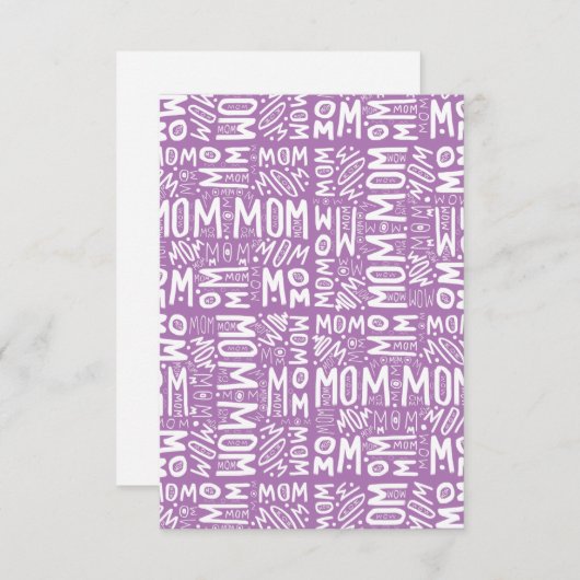 Mam, mam, mam - Blok Pattern Bedankkaart (Voorkant / Achterkant)