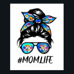 Mam Mam Mam Mam Boodschap Burn Baby Shark Mam Moed Poster<br><div class="desc">Womens Mam Life Messy Burn Baby Shark Mam Moederdag</div>