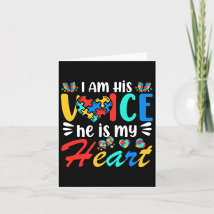 Mam mama Autistic Autism Awareness Month Boys Son Kaart