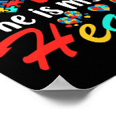 Mam mama Autistic Autism Awareness Month Boys Son Poster (Hoek)