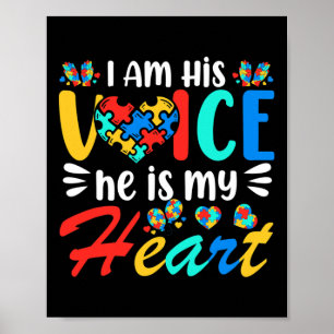 Mam mama Autistic Autism Awareness Month Boys Son Poster