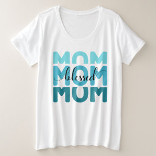 Mam mama Blessed Grote Maat T-shirt