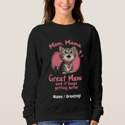 Mam, mama, geweldige mama wordt beter  trui (Voorkant)