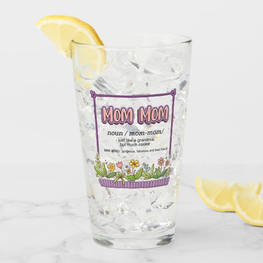 Mam mama is net een oma maar veel koeler glas (Voorkant ijs)