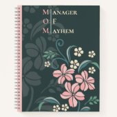 Mam Manager Mayhem Stylish Floral Notitieboek (Voorkant)