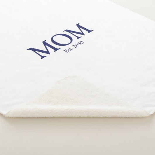 Mam marineblauw wit, vastgestelde datum schattig sherpa deken (3/4)