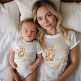 Mam Matching Lion Onze Eerste Moederdag Samen T-shirt