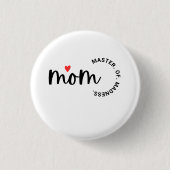 Mam Meester van Waanzin Ronde Button 3,2 Cm (Voorkant)