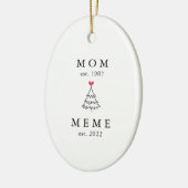 mam | Meme Year Est. Kerstmis Keramisch Ornament (Links)
