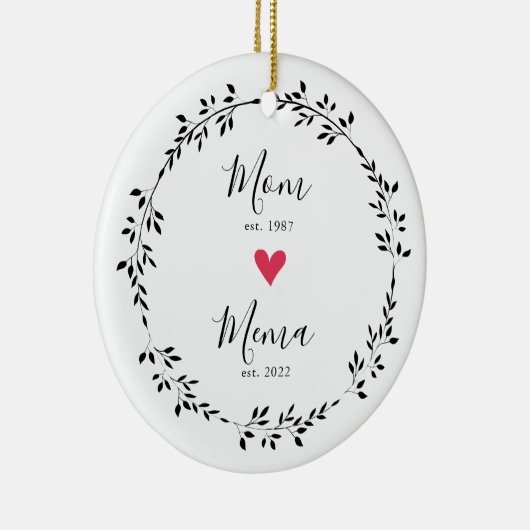 mam | Memorandum Jaar Oost. Heart Ceramic Ornament (Rechts)