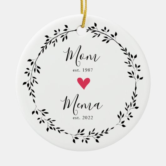 mam | Memorandum Jaar Oost. Heart Ceramic Ornament (Voorkant)