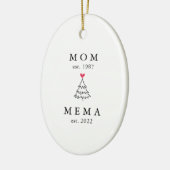 mam | Memorandum Jaar Oost. Kerstmis Keramisch Ornament (Links)