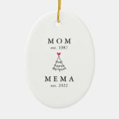 mam | Memorandum Jaar Oost. Kerstmis Keramisch Ornament (Voorkant)