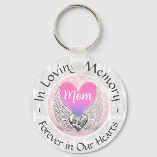 Mam Memorial Heart Keychain