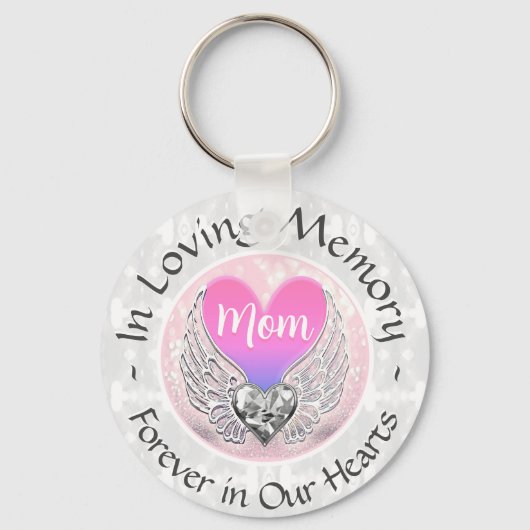 Mam Memorial Heart Keychain (Achterkant)