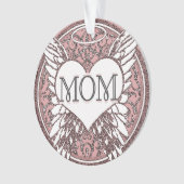 Mam Memorial met Heart en Angel Wings Ornament (voorkant)