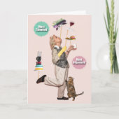 Mam met Borden op stokjes Moederdag Kaart (Voorkant)