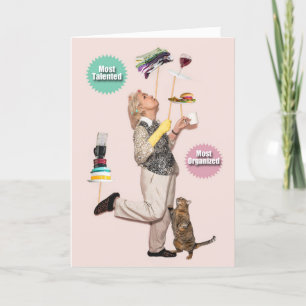 Mam met Borden op stokjes Moederdag Kaart